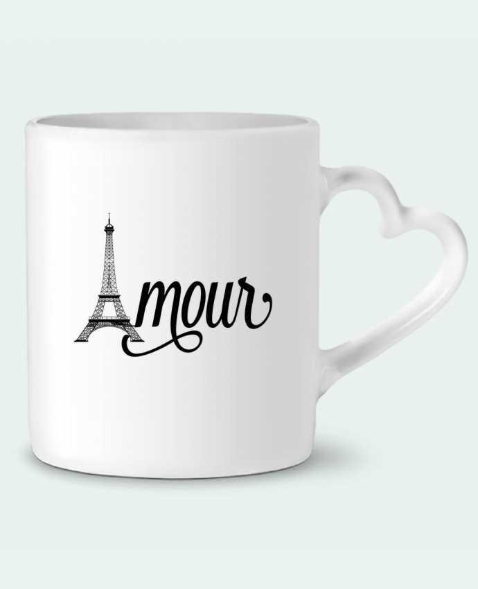 Mug coeur Amour Tour Eiffel - Paris par justsayin