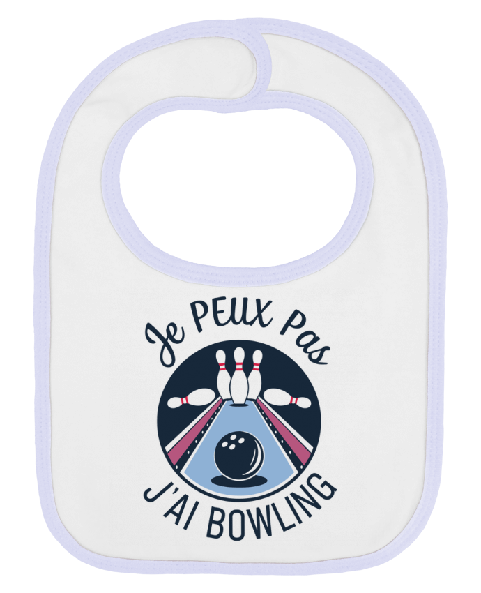 Bavoir bébé uni je peux pas j'ai bowling par bwilfy