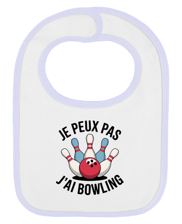 Bavoir bébé uni je peux pas j'ai bowling par bwilfy