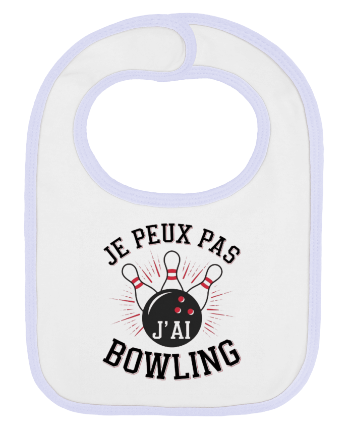 Bavoir bébé uni je peux pas j'ai bowling par bwilfy