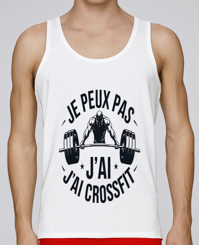 Débardeur homme je peux pas j'ai crossfit par bwilfy 100% coton bio