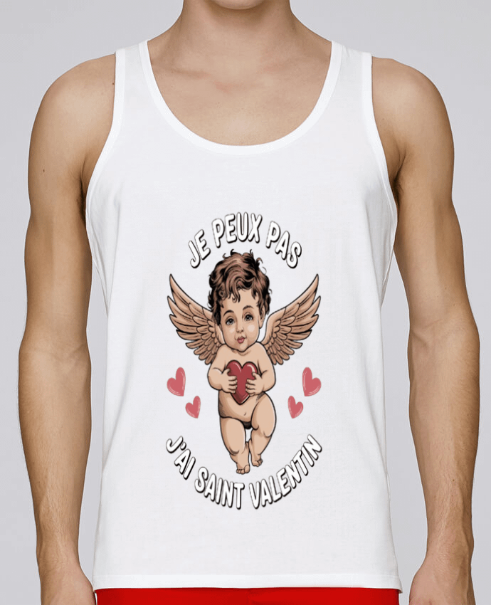 Débardeur homme je peux pas j'ai saint Valentin par bwilfy 100% coton bio