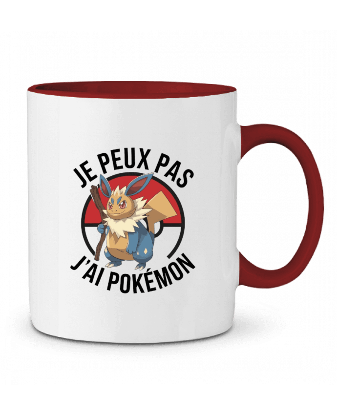 Mug bicolore je peux pas j'ai Pokemon bwilfy