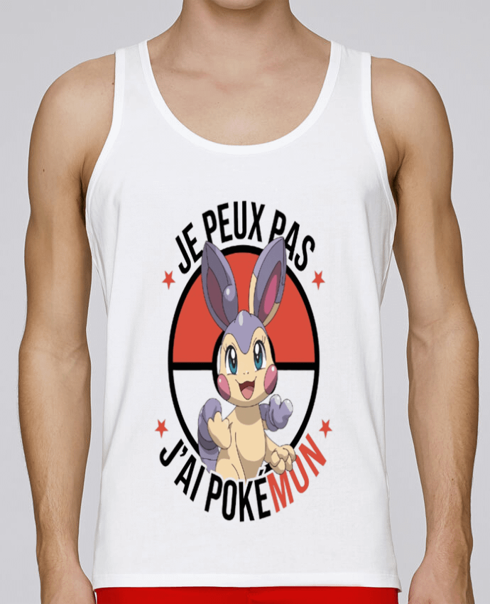 Débardeur homme je peux pas j'ai Pokemon par bwilfy 100% coton bio