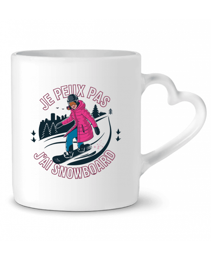 Mug coeur je peux pas j'ai snowboard par bwilfy