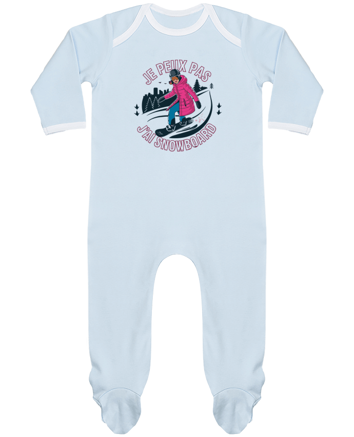 Body Pyjama Bébé je peux pas j'ai snowboard par bwilfy