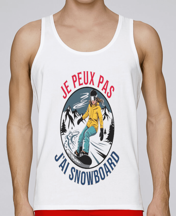 Débardeur homme je peux pas jai snowboard par bwilfy 100% coton bio