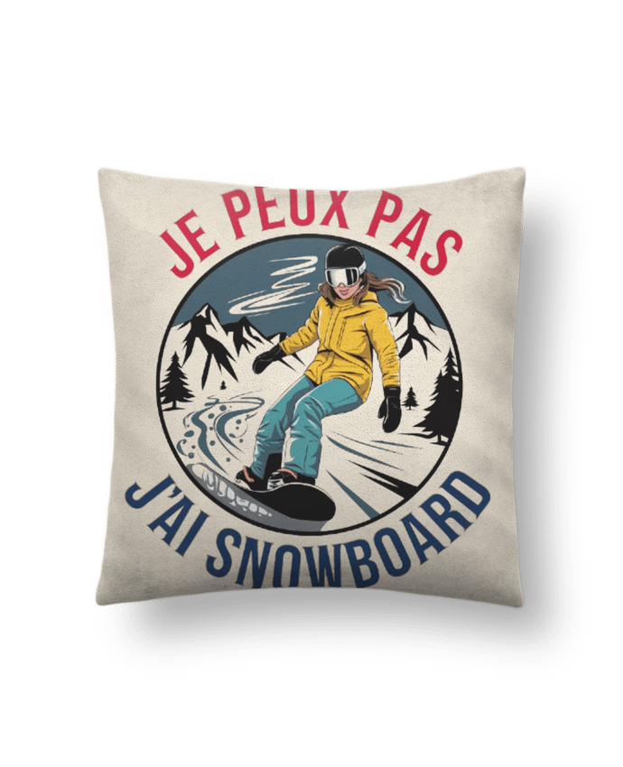 Coussin suédine je peux pas jai snowboard par bwilfy