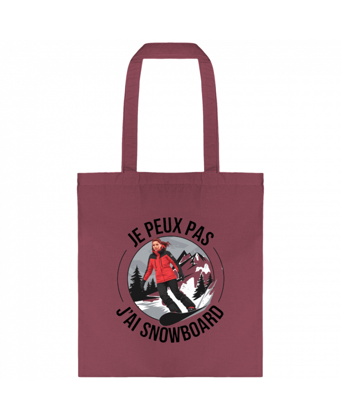 Tote-bag je peux pas j'ai snowboard par bwilfy