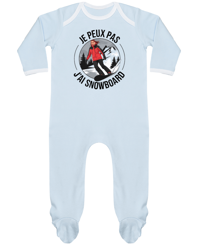 Body Pyjama Bébé je peux pas j'ai snowboard par bwilfy