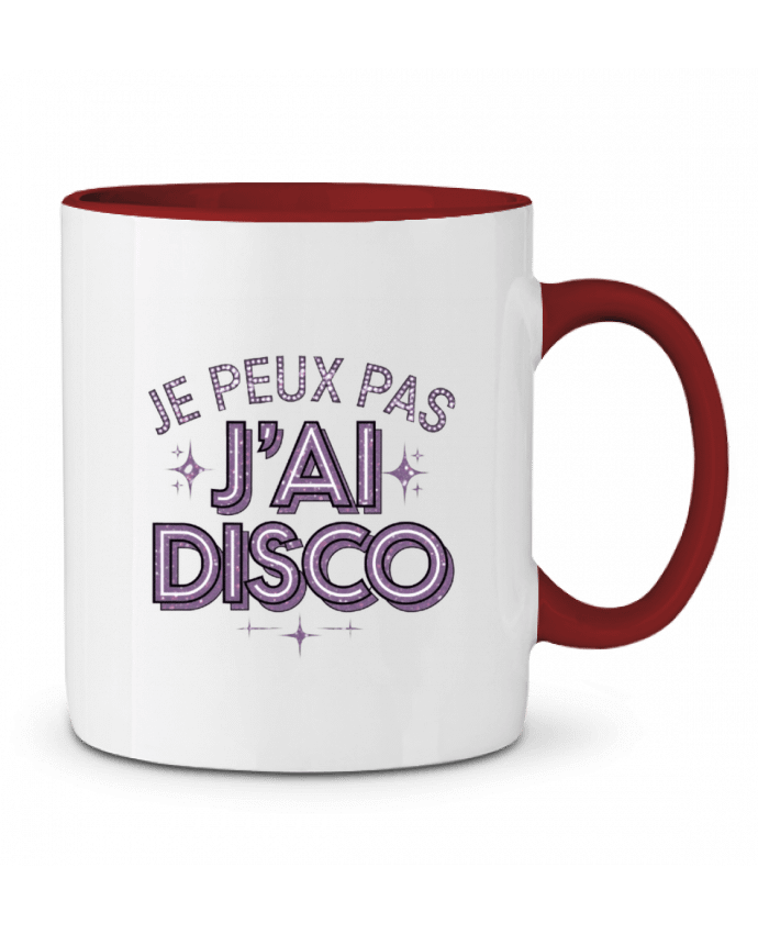Mug bicolore je peux pas j'ai disco bwilfy