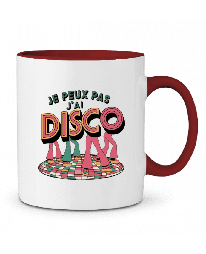 Mug bicolore je peux pas j'ai disco bwilfy
