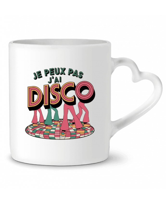 Mug coeur je peux pas j'ai disco par bwilfy