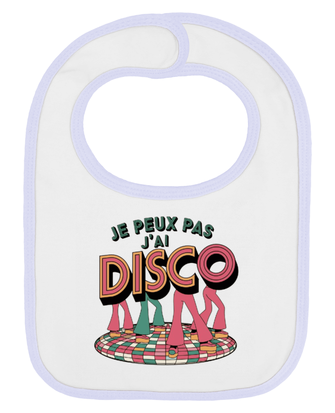 Bavoir bébé uni je peux pas j'ai disco par bwilfy
