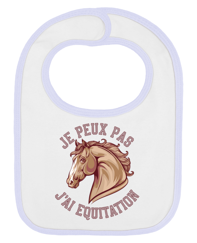 Bavoir bébé uni je peux pas j'ai equitation par bwilfy