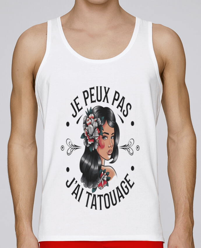 Débardeur homme je peux pas j'ai tatouage par bwilfy 100% coton bio