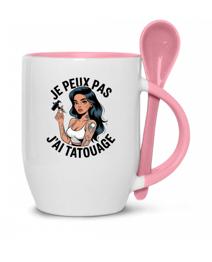  Tasse cuillère je peux pas j'ai tatouage par bwilfy