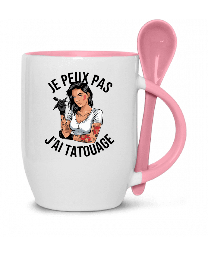  Tasse cuillère je peux pas j'ai tatouage par bwilfy