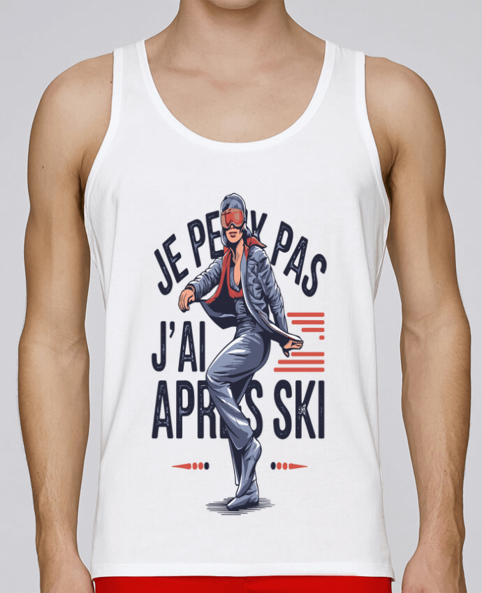 Débardeur homme je peux pas j'ai après ski par bwilfy 100% coton bio