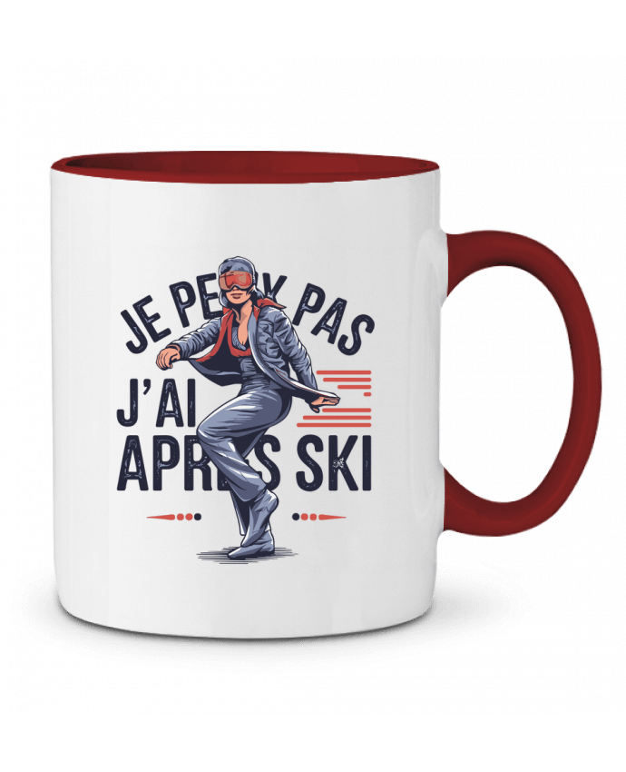 Mug bicolore je peux pas j'ai après ski bwilfy