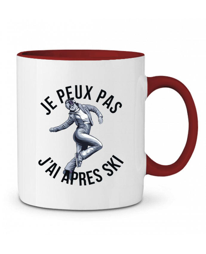 Mug bicolore je peux pas j'ai après ski bwilfy