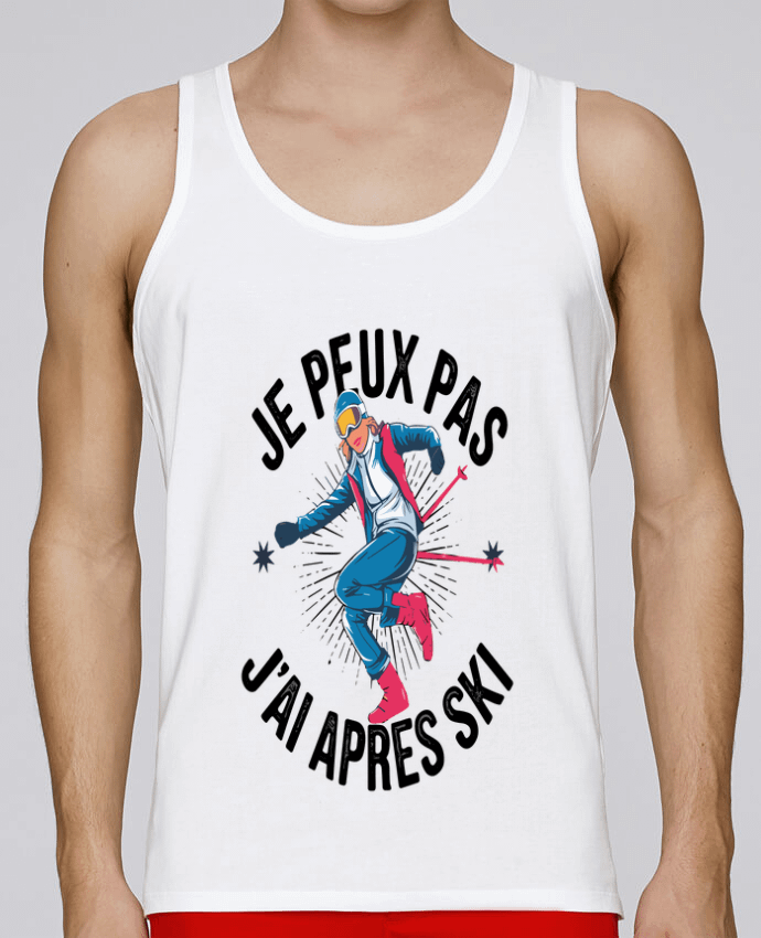 Débardeur homme je peux pas j'ai après ski par bwilfy 100% coton bio