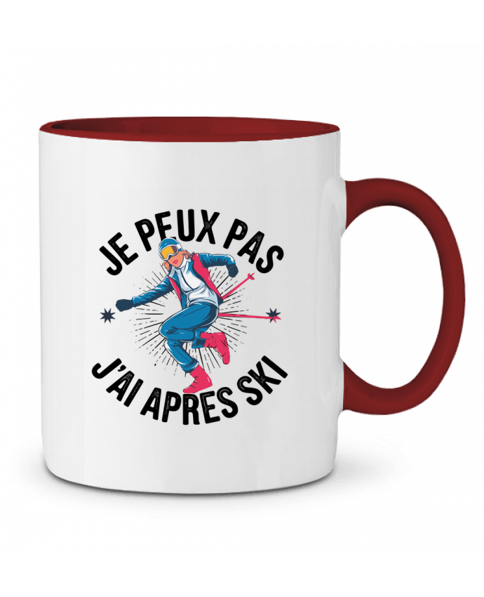 Mug bicolore je peux pas j'ai après ski bwilfy