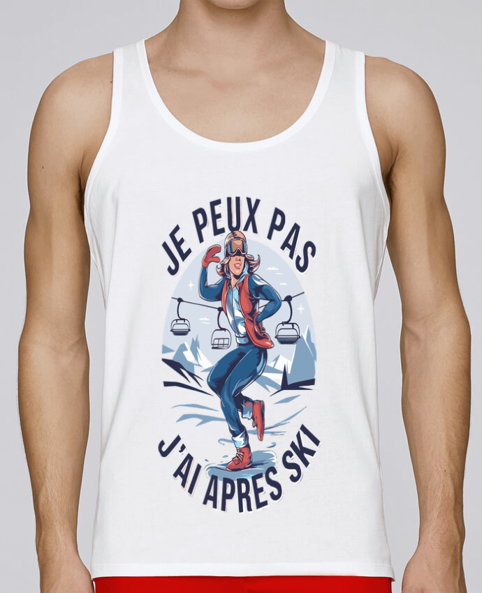 Débardeur homme je peux pas j'ai après ski par bwilfy 100% coton bio