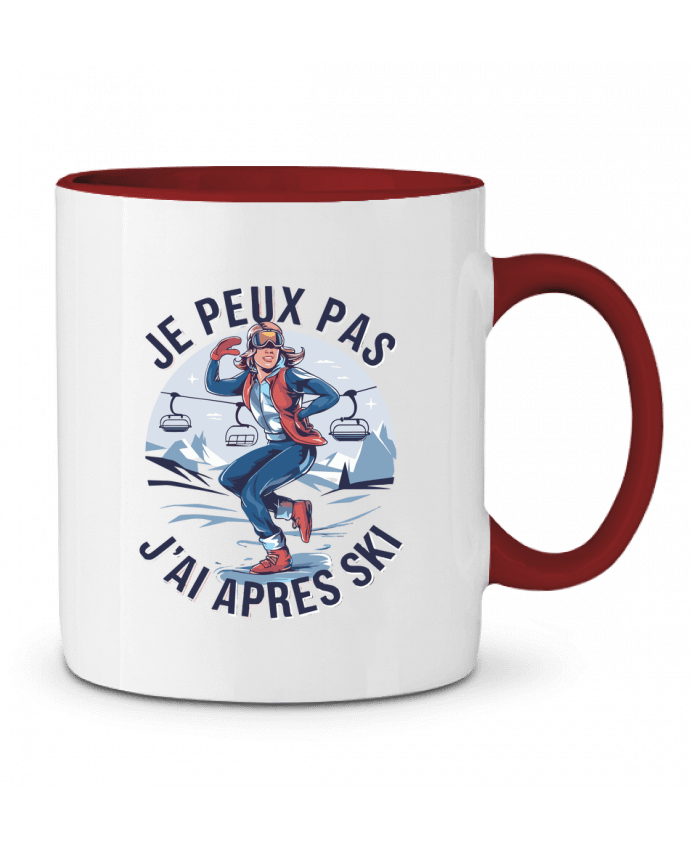 Mug bicolore je peux pas j'ai après ski bwilfy