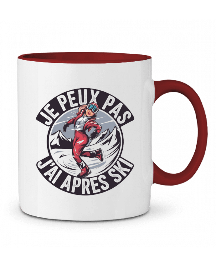 Mug bicolore je peux pas j'ai après ski bwilfy