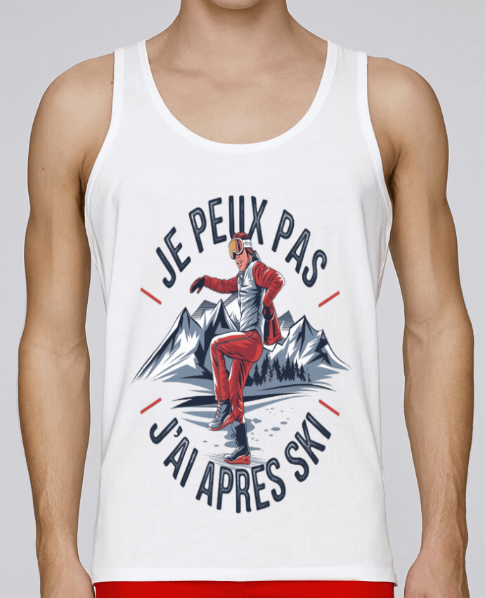 Débardeur homme je peux pas j'ai après ski par bwilfy 100% coton bio