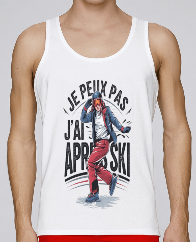 Débardeur homme je peux pas j'ai après ski par bwilfy 100% coton bio