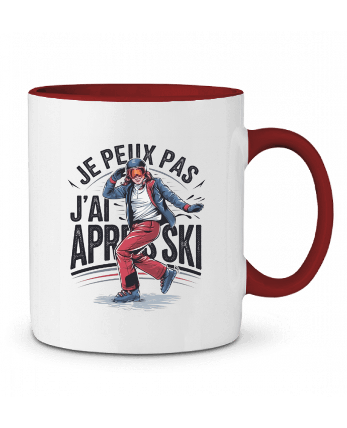 Mug bicolore je peux pas j'ai après ski bwilfy