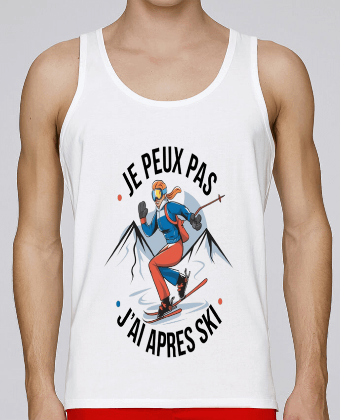 Débardeur homme je peux pas j'ai après ski par bwilfy 100% coton bio