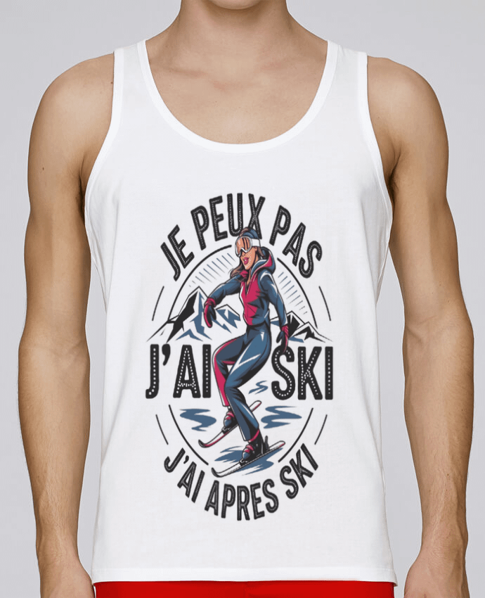 Débardeur homme je peux pas j'ai après ski par bwilfy 100% coton bio