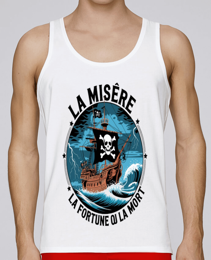 Débardeur homme la misère la fortune ou la mort par bwilfy 100% coton bio