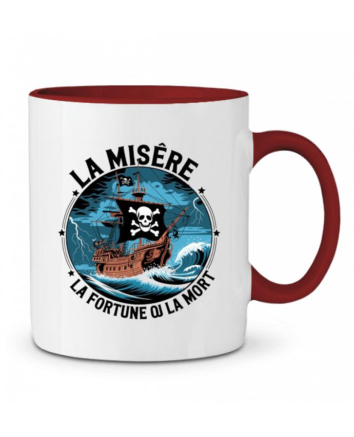 Mug bicolore la misère la fortune ou la mort bwilfy