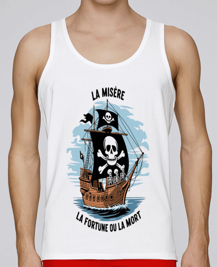 Débardeur homme la misere la fortune ou la mort par bwilfy 100% coton bio