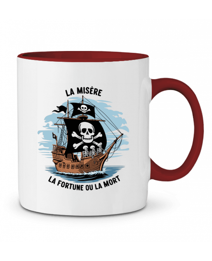 Mug bicolore la misere la fortune ou la mort bwilfy