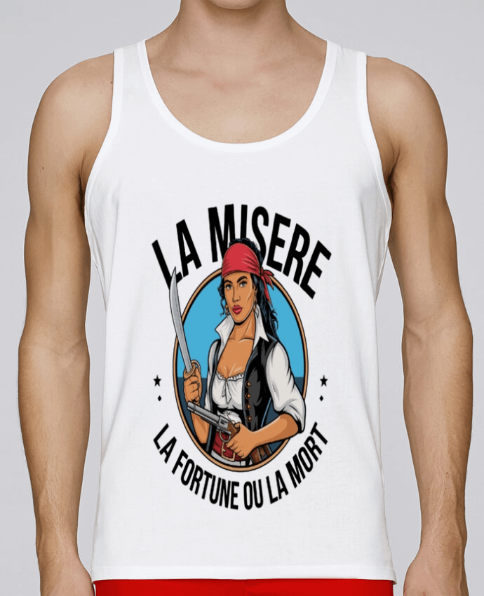 Débardeur homme la misere la fortune ou la mort par bwilfy 100% coton bio