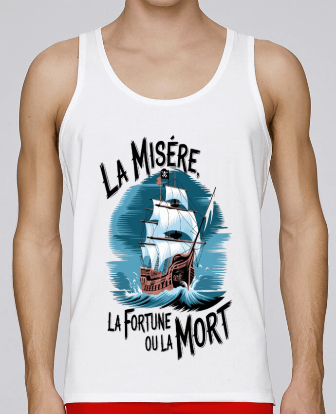 Débardeur homme la misere la fortune ou la mort par bwilfy 100% coton bio