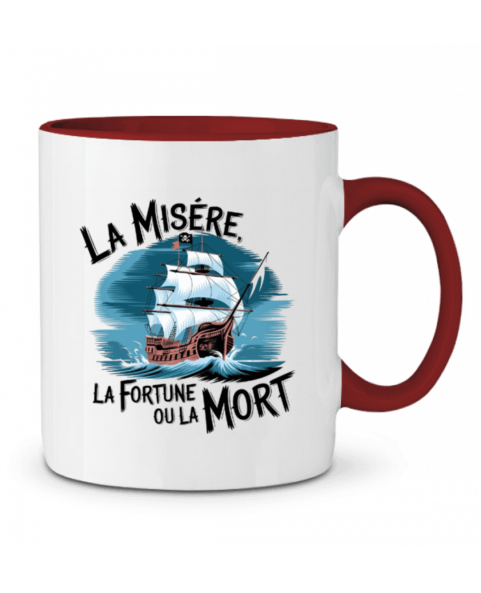 Mug bicolore la misere la fortune ou la mort bwilfy
