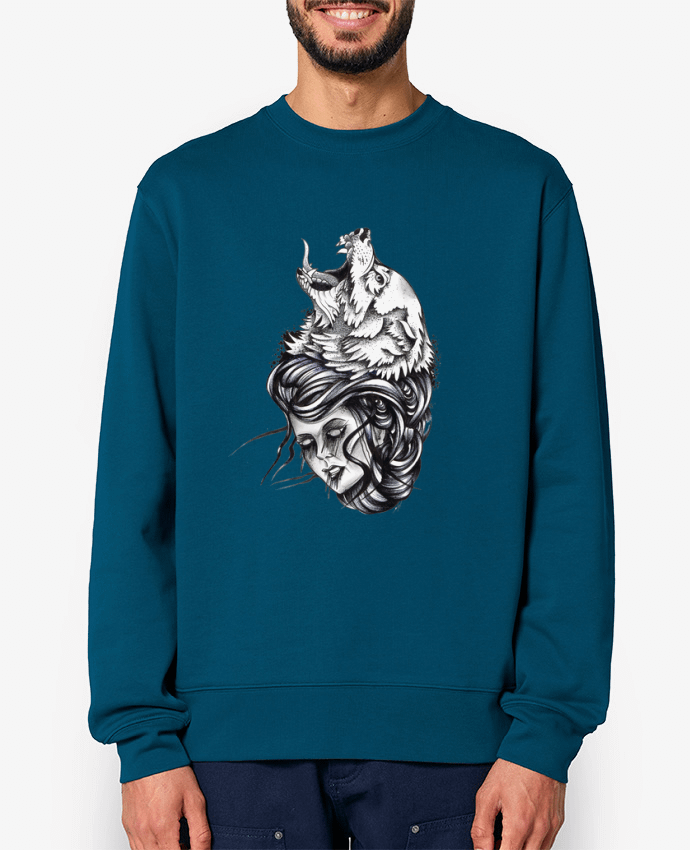 Sweat-shirt Femme & Loup Par david