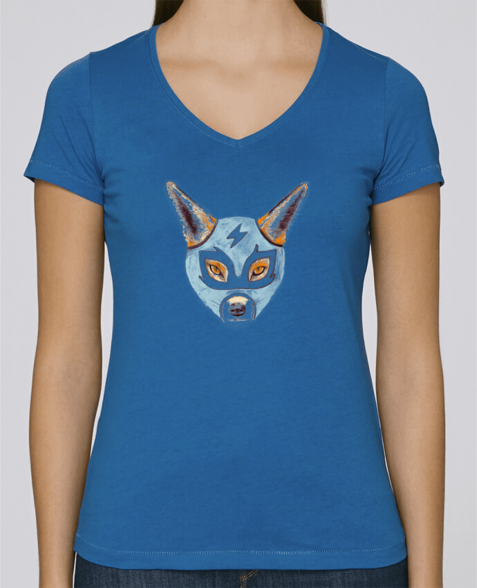 Camiseta Mujer Cuello en V Stella Chooses Andrew fox por Florent Bodart