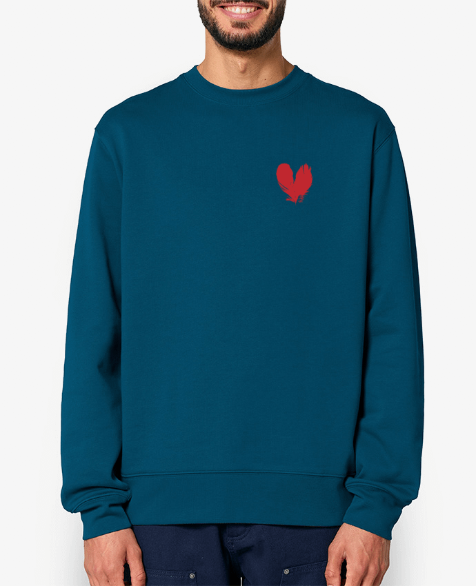 Sweat-shirt coeur de plumes Par Studiolupi