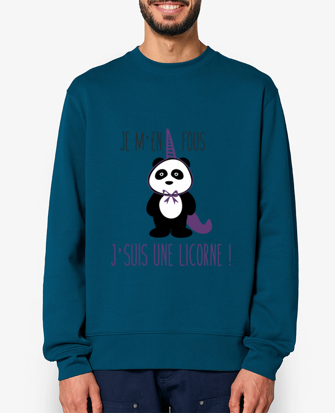 Sweat-shirt Je m'en fous j'suis une licorne Par Benichan