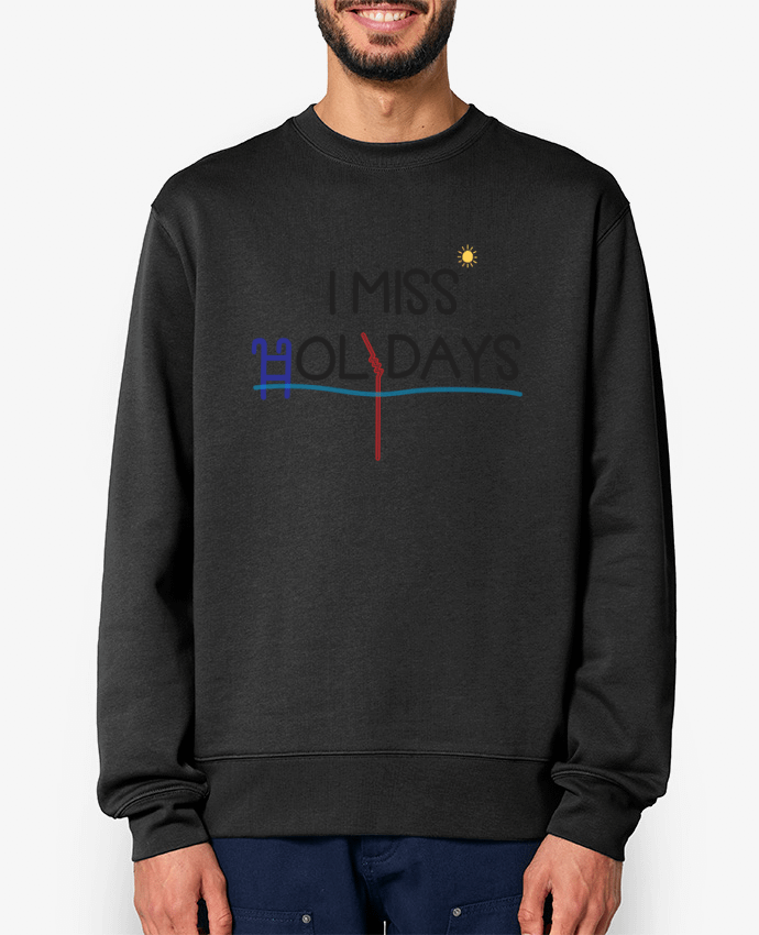 Sweat col rond unisexe I miss holidays Par tunetoo