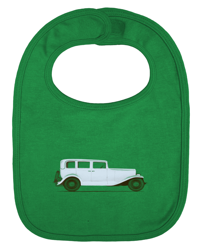 Baby Bib plain and contrast Car of the 30s by Florent Bodart