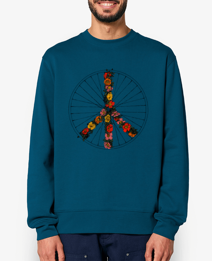 Sweat-shirt Peace and Bike Par Florent Bodart