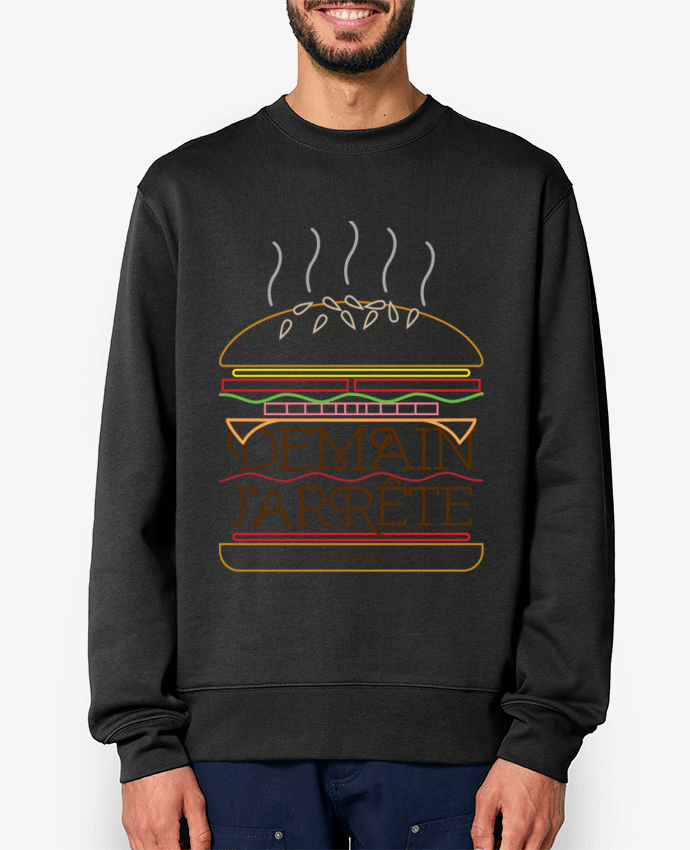 Sweat-shirt Promis, j'arrête les burgers Par Promis